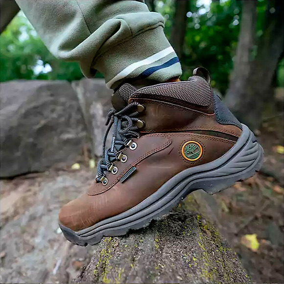Timberland 10M Brown Full Grain White Ledge Waterproof Mid Hiker Boots P1-24 - Picture 1 of 9